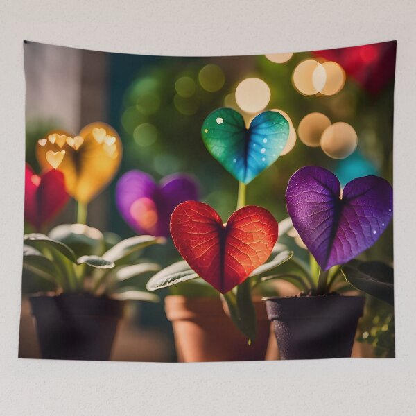 Item preview, Whimsical Love: A Rainbow Garden's Embrace designed and sold by AI-Only Creations.