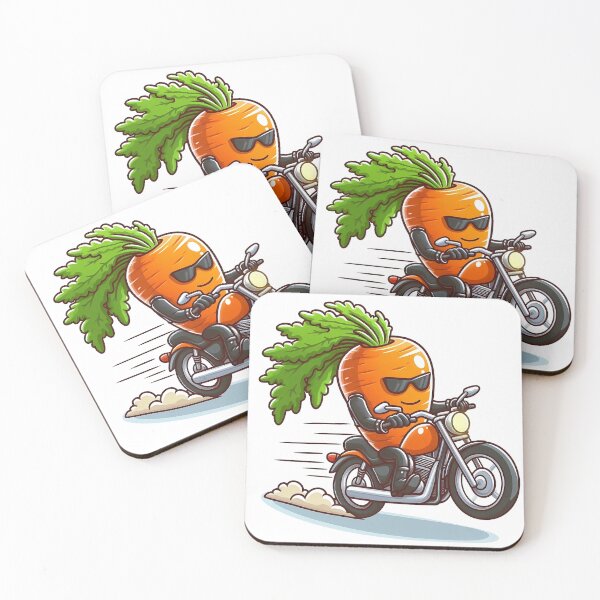 Item preview, A carrot riding a motorcycle designed and sold by Sloth-Omega.