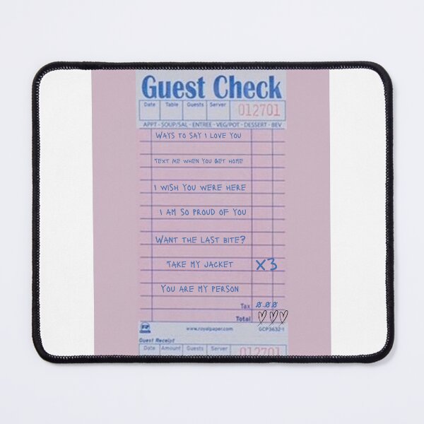 Item preview, Guest Check designed and sold by Aniirock.