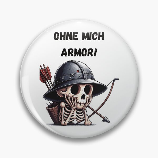 Item preview, “Without Mich Armor” - skeleton with helmet and bow designed and sold by ChrisFa.