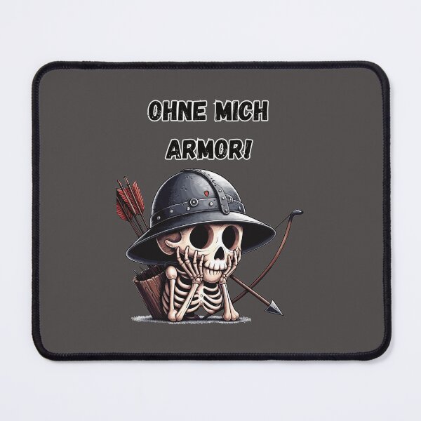 Item preview, “Without Mich Armor” - skeleton with helmet and bow designed and sold by ChrisFa.