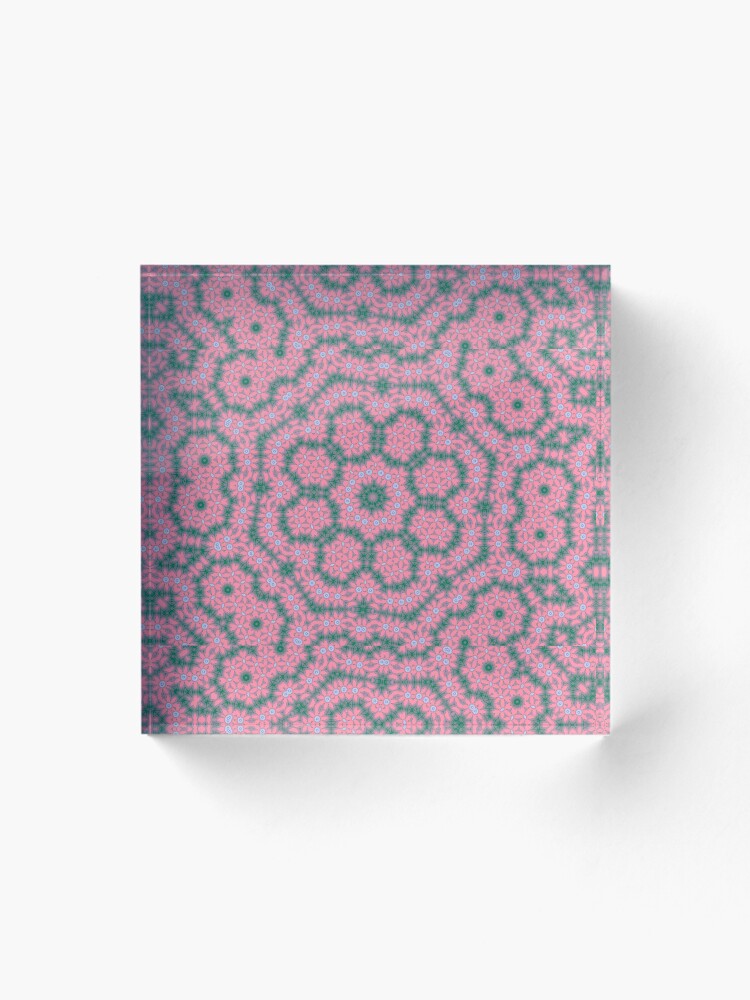 Thumbnail 1 of 5, Acrylic Block, "Floral Pattern" designed and sold by ReedS8.
