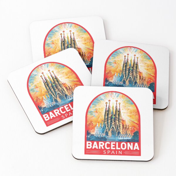 Item preview, Barcelona Spain Travel Art Emblem designed and sold by KrisSidDesigns.