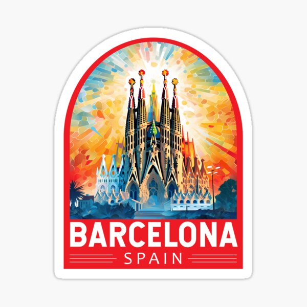 Item preview, Barcelona Spain Travel Art Emblem designed and sold by KrisSidDesigns.
