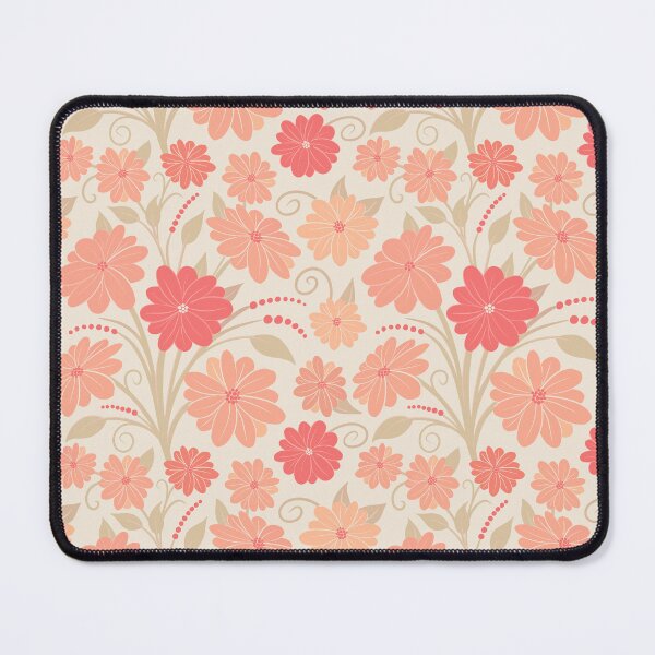 Item preview, Pantone 2024 peach tone floral on cream background  designed and sold by MarySchwindt.