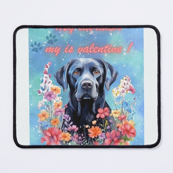Item preview, My labrador is my valentine ! Labrador in flowers designed and sold by ZingZest.
