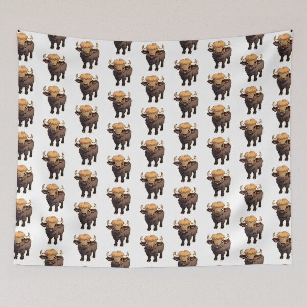 Item preview, Cape Buffalo Kawaii African Animal Inspired Art and Stickers designed and sold by CDC40.