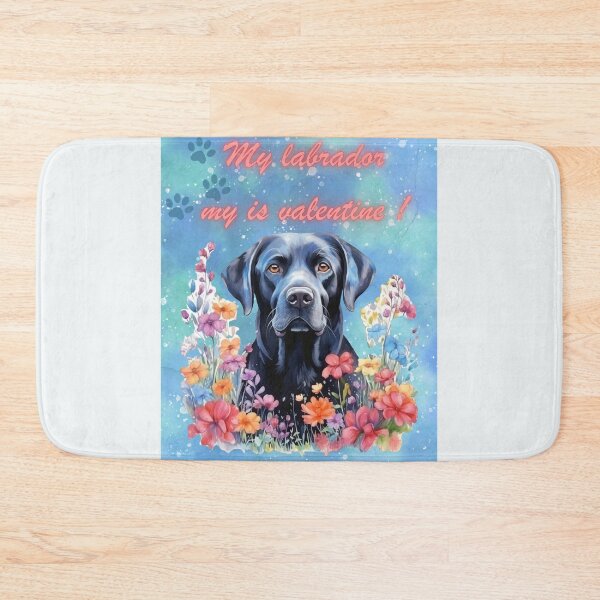 Item preview, My labrador is my valentine ! Labrador in flowers designed and sold by ZingZest.