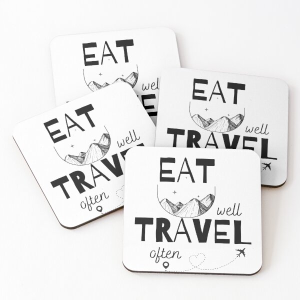 Item preview, Eat Well, Travel Often designed and sold by Inspirely.