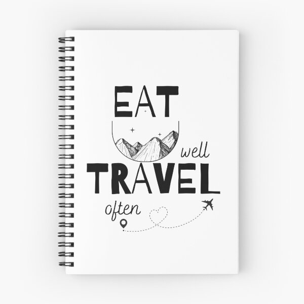 Item preview, Eat Well, Travel Often designed and sold by Inspirely.