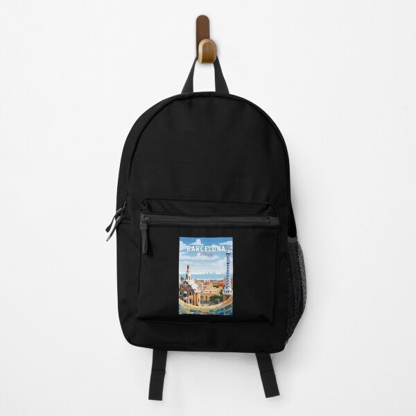 Item preview, Barcelona Spain Park Travel Art Vintage designed and sold by KrisSidDesigns.