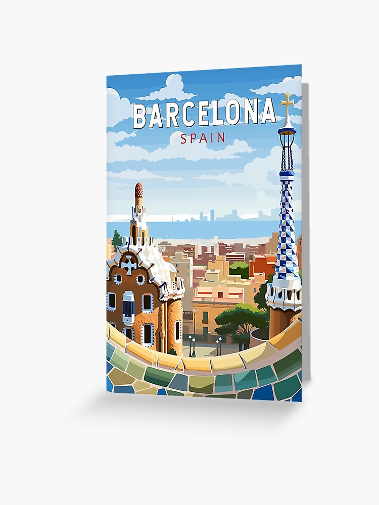 RMLKS Poster de Barcelone, Espagne, affiche de voyage vintage, décoration murale pour chambre, 30 x 45 cm