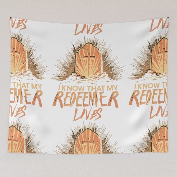 Item preview, I Know that My Redeemer Lives - Easter Resurrection Design - Faithful Christian Art designed and sold by HahaHandlesHub.