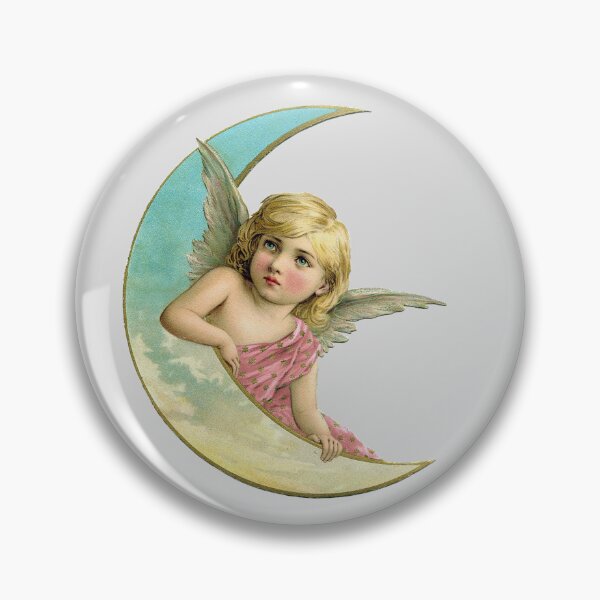Artikelvorschau, Cherub auf dem Mond entworfen und verkauft von mckennadraws.