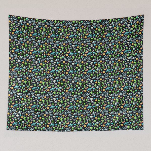 Item preview, aliens and UFO pattern designed and sold by Mook-97.