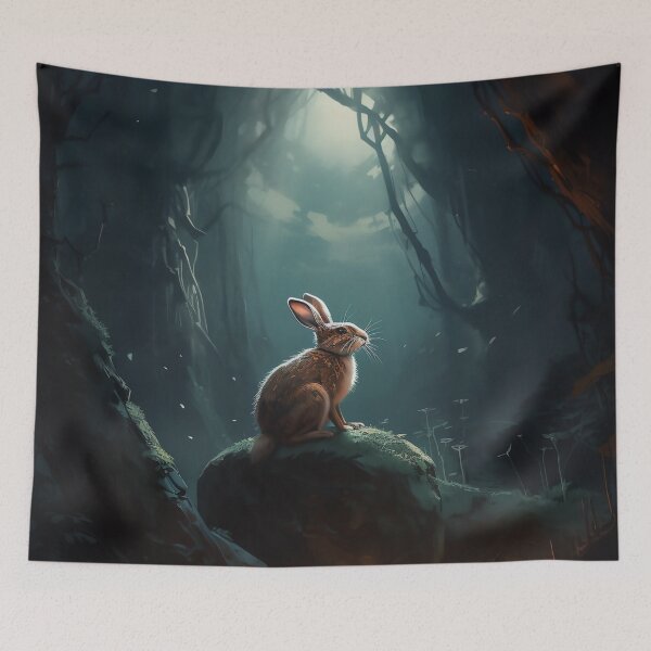 Item preview, Moon Gazing Hare designed and sold by CosmicAnomaly.