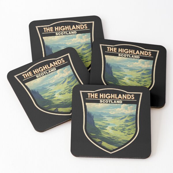 Item preview, Scottish Highlands Scotland Travel Art Badge designed and sold by KrisSidDesigns.