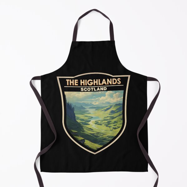 Artikelvorschau, Schottisches Hochland-Schottland-Reise-Kunst-Abzeichen entworfen und verkauft von KrisSidDesigns.