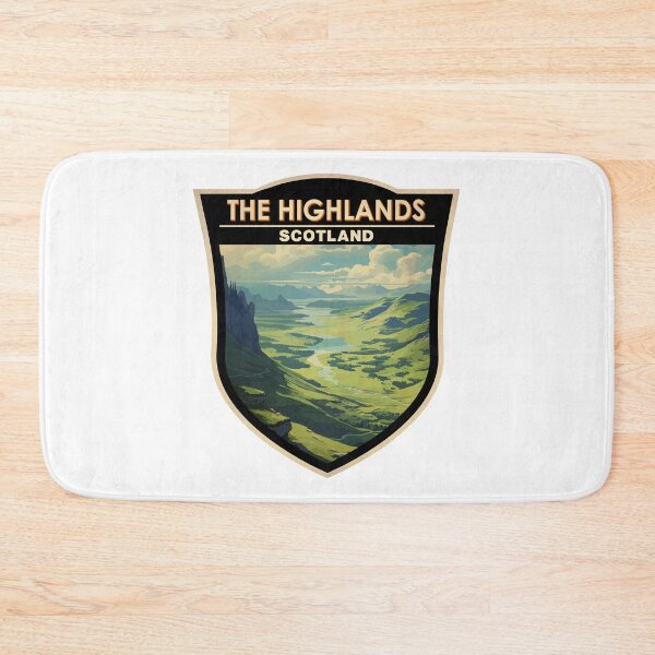 Item preview, Scottish Highlands Scotland Travel Art Badge designed and sold by KrisSidDesigns.