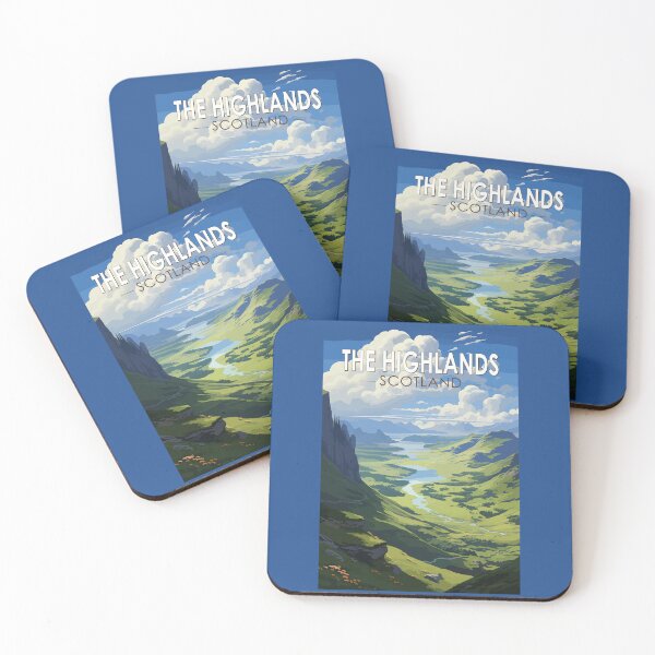 Item preview, Scottish Highlands Scotland Travel Art Vintage designed and sold by KrisSidDesigns.