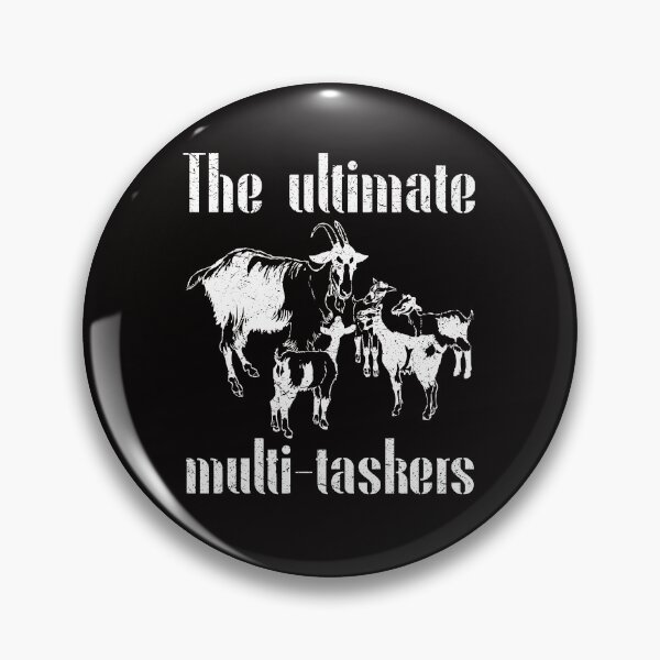 Item preview, Goats: The Ultimate Multi-Taskers, Mowing the Grass, Sustainable Farming, Distressed designed and sold by HelenGie.