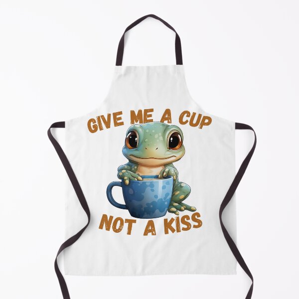 Item preview, Give Me A Cup Not A Kiss - Funny Kawaii Coffee frog designed and sold by JayCally.