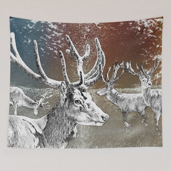 Item preview,  Woburn Abbey deer park mixed media drawing for charity designed and sold by JayTCee.