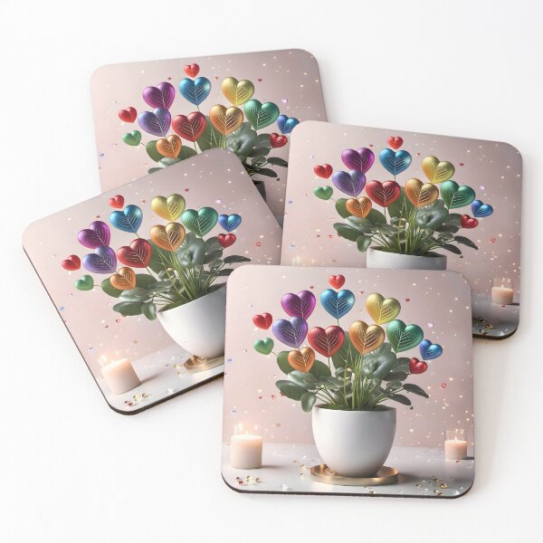 Artikelvorschau, Valentine's Blooms: Der Regenbogentanz der Liebe entworfen und verkauft von AI-Only Creations.