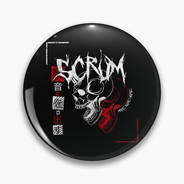 Artikelvorschau, Logo Marco Skull Demon Scrum Kanji Weiß und Rot entworfen und verkauft von KumosBrand.