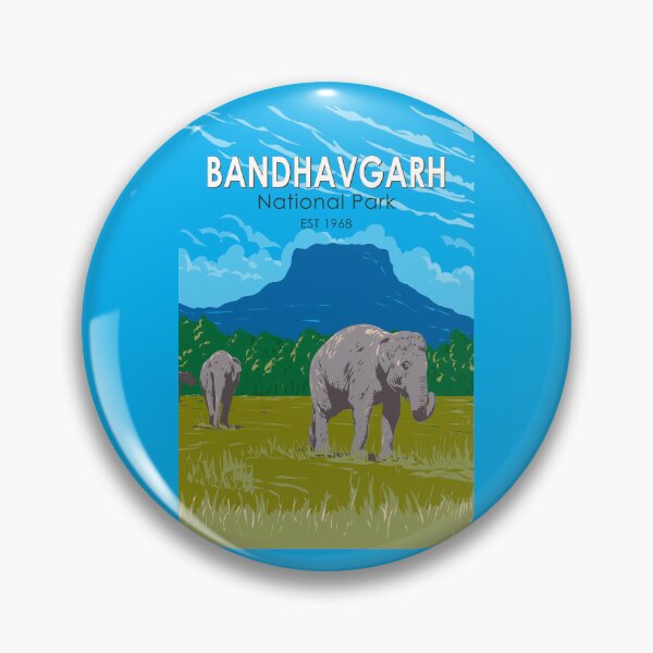 Item preview, Bandhavgarh National Park India Travel Art Vintage designed and sold by KrisSidDesigns.