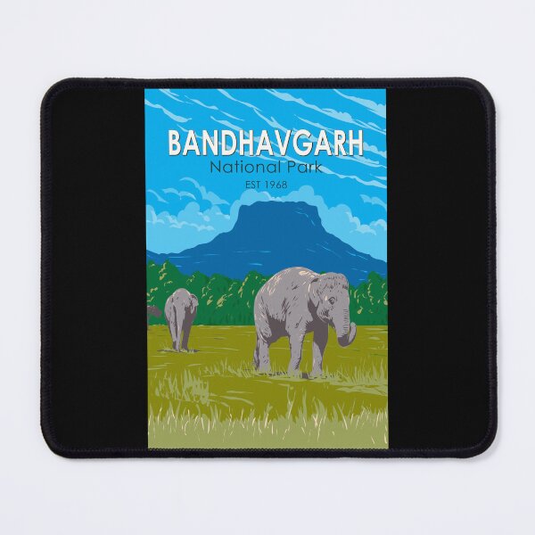 Item preview, Bandhavgarh National Park India Travel Art Vintage designed and sold by KrisSidDesigns.