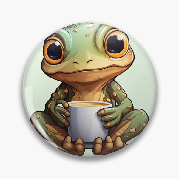 Item preview, This Prince Needs A Cup - Funny Kawaii Coffee frog designed and sold by JayCally.