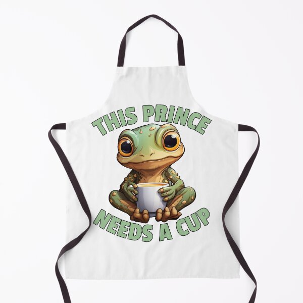 Item preview, This Prince Needs A Cup - Funny Kawaii Coffee frog designed and sold by JayCally.