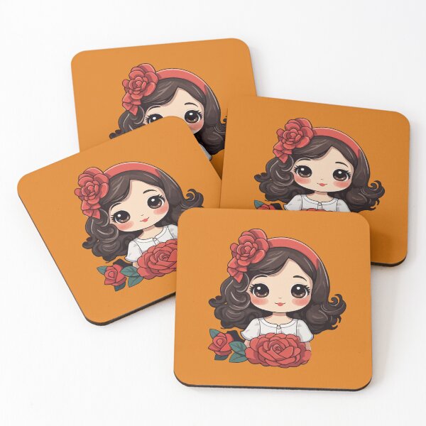 Item preview, Cute Spanish girl with roses designed and sold by StickerLab4.
