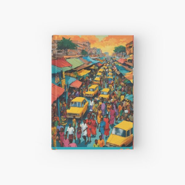 Vista previa del artículo con la obra «Mercado callejero nigeriano», diseñado y vendido por dcborn.