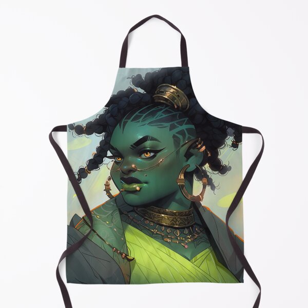 Item preview, Green Skinned Forest Guardian Anime Girl designed and sold by bubblegoth.