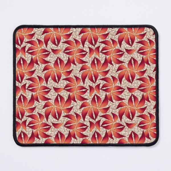 Item preview, Elegant Red Leaf Pattern - Abstract Cream Backdrop designed and sold by Almanzart.
