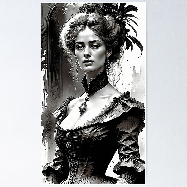 Item preview, Vintage portrait designed and sold by LilithsDesires.