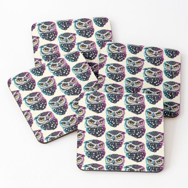 Item preview, Neon Colored Owls Pattern designed and sold by randrdesign.