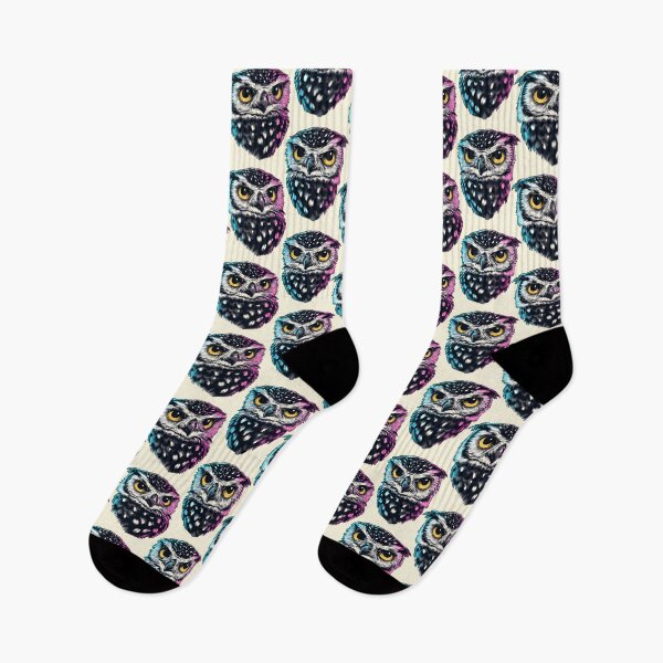 Item preview, Neon Colored Owls Pattern designed and sold by randrdesign.