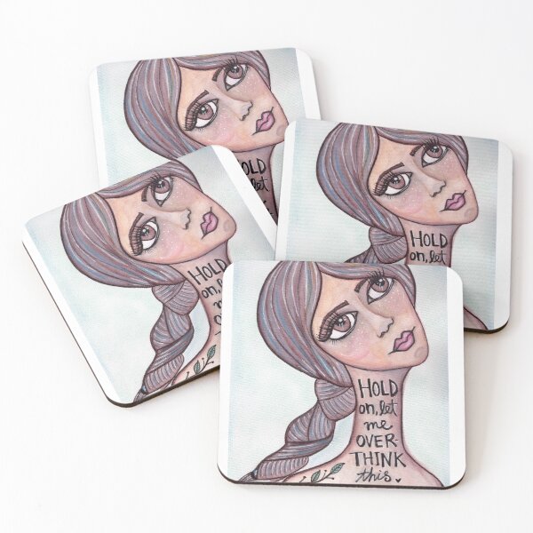 Item preview, Hold On Let Me Overthink This Watercolor Art Painting designed and sold by LoveatFirstKiss.