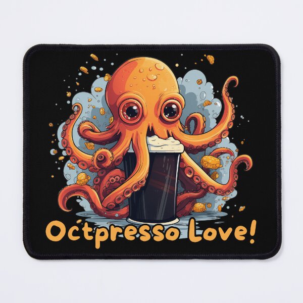 Item preview, Octpresso Love! - Cute Funny Kawaii Coffee Octopus designed and sold by JayCally.