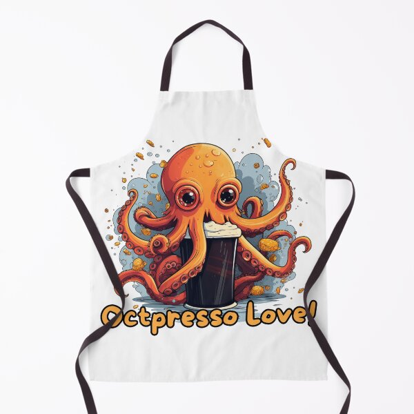 Item preview, Octpresso Love! - Cute Funny Kawaii Coffee Octopus designed and sold by JayCally.