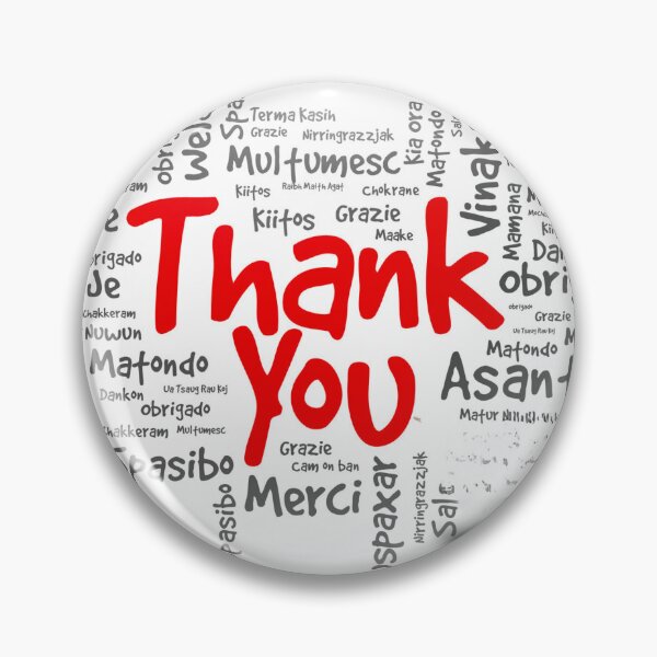 Item preview, Thank You Sticker in Many Languages designed and sold by HanaiPrint.