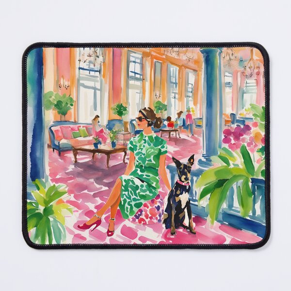 Item preview, Waiting to check-in, whimsical watercolor painting designed and sold by SophieClimaArt.