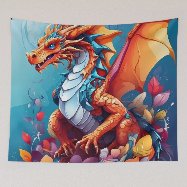 Item preview, Crimson Custodian: The Dragon's Autumn Embrace designed and sold by Vitalka-uk.