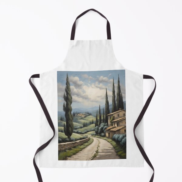 Item preview, A hilly landscape with a country house in Tuscany, vintage oil painting designed and sold by CreativeSparkzz.