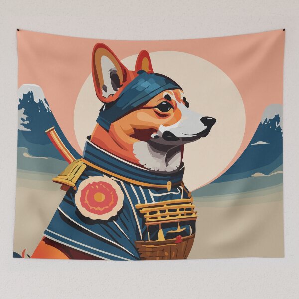 Item preview, Samurai Welsh Corgi designed and sold by Corgi-at-night.