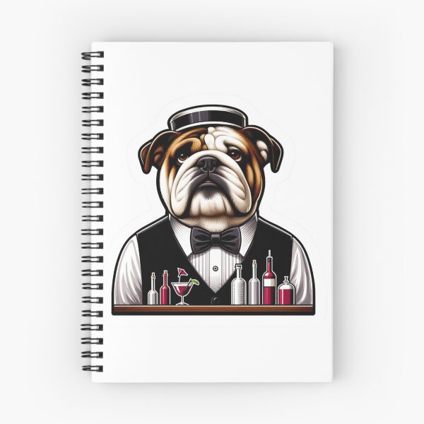Item preview, Fancy Bulldog Bartender mixing drinks designed and sold by BrinaandPops.
