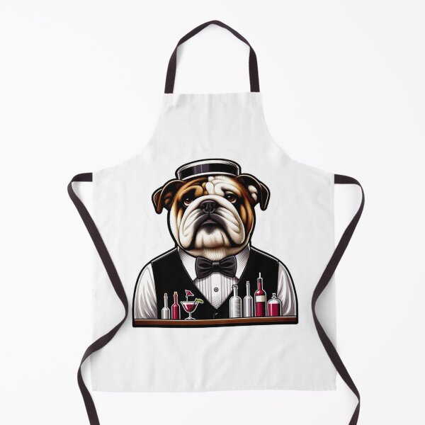 Item preview, Fancy Bulldog Bartender mixing drinks designed and sold by BrinaandPops.